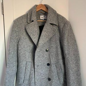 Frank & Oak Heather Gray Peacoat